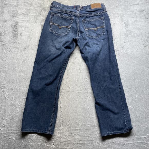Guess Jeans Mens 30x27 Blue Medium Wash Relaxed Straight Rowland Fit Baggy - Picture 4 of 9